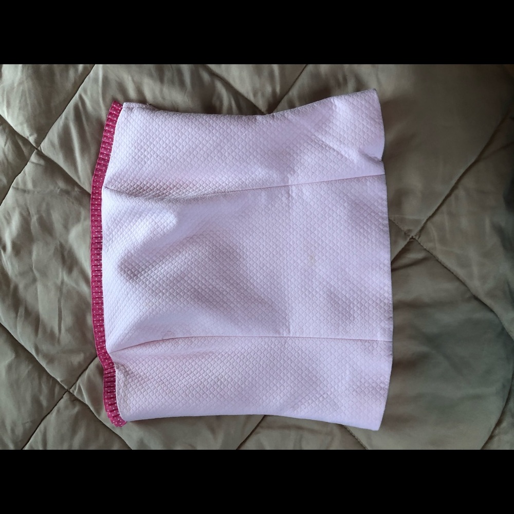 Strapless pink crop top